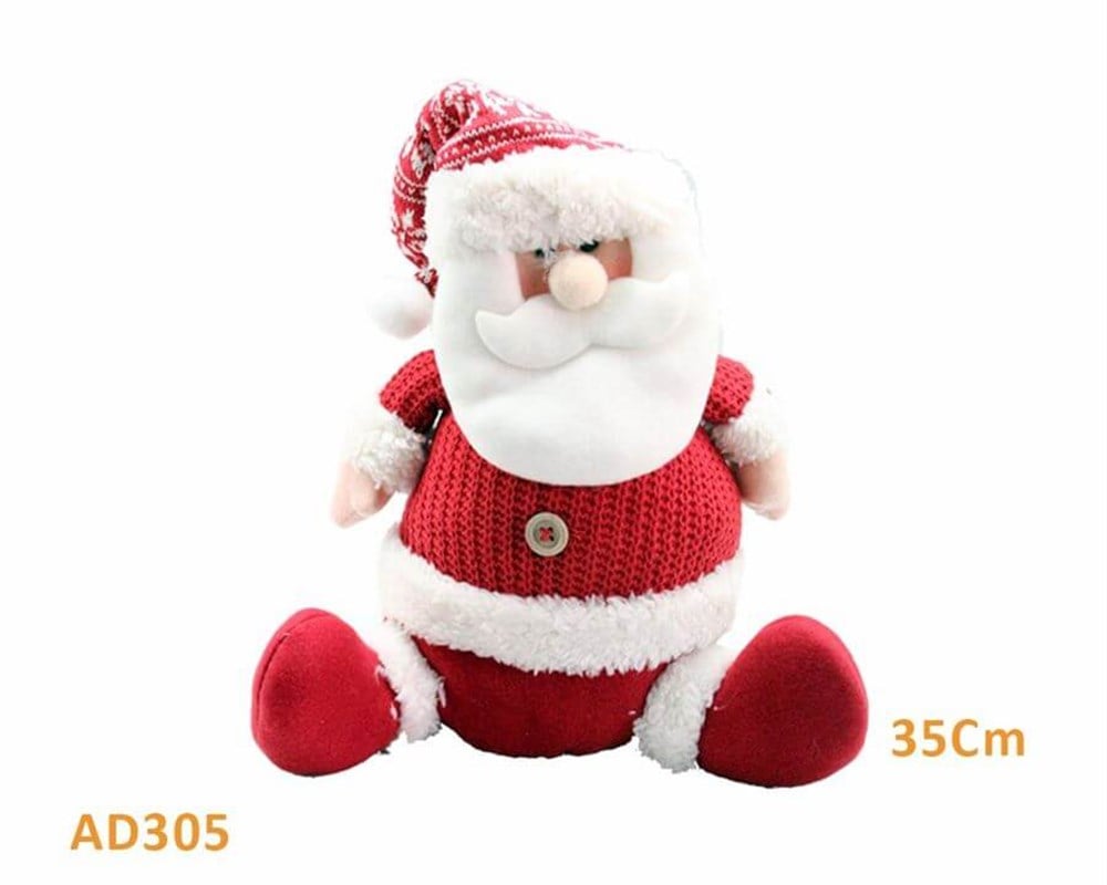 Oturan Noel Baba Peluş 35 Cm Diğer AD305
