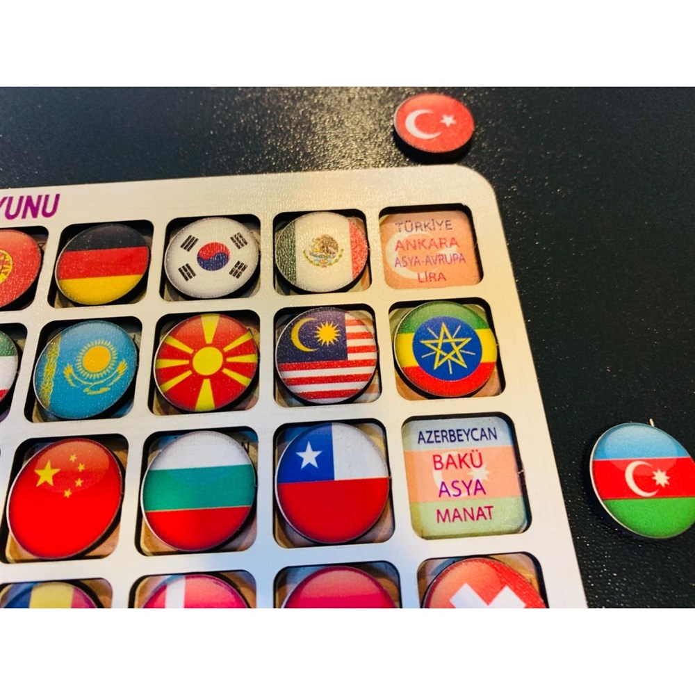 Ahşap Ülke Bayrakları Bulma Diğer AHP 022