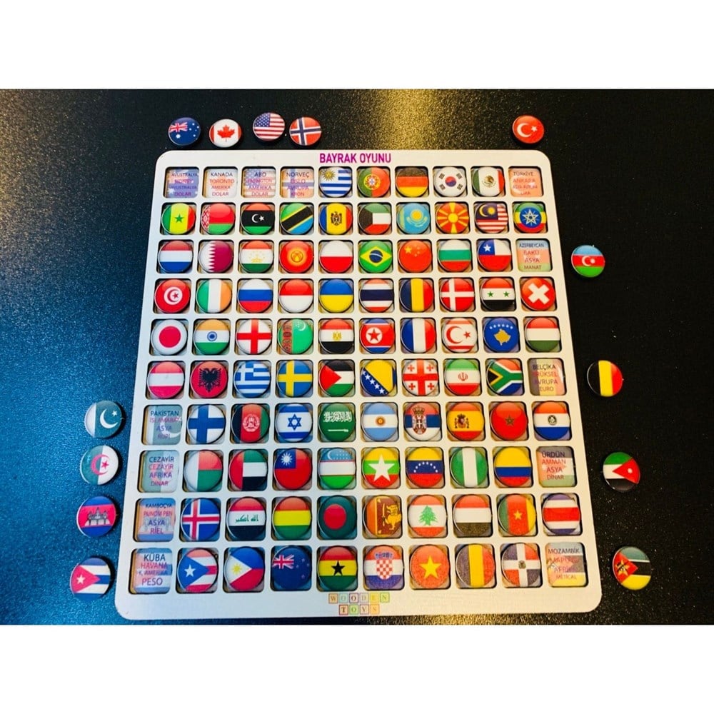 Ahşap Ülke Bayrakları Bulma Diğer AHP 022