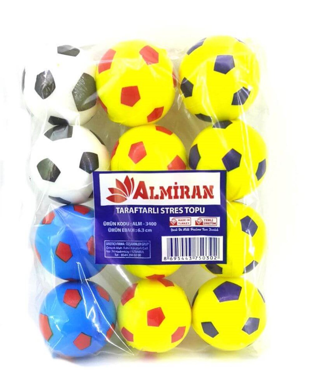 Stres Topu Küçük Taraftar 6 cm Diğer ALM 3400