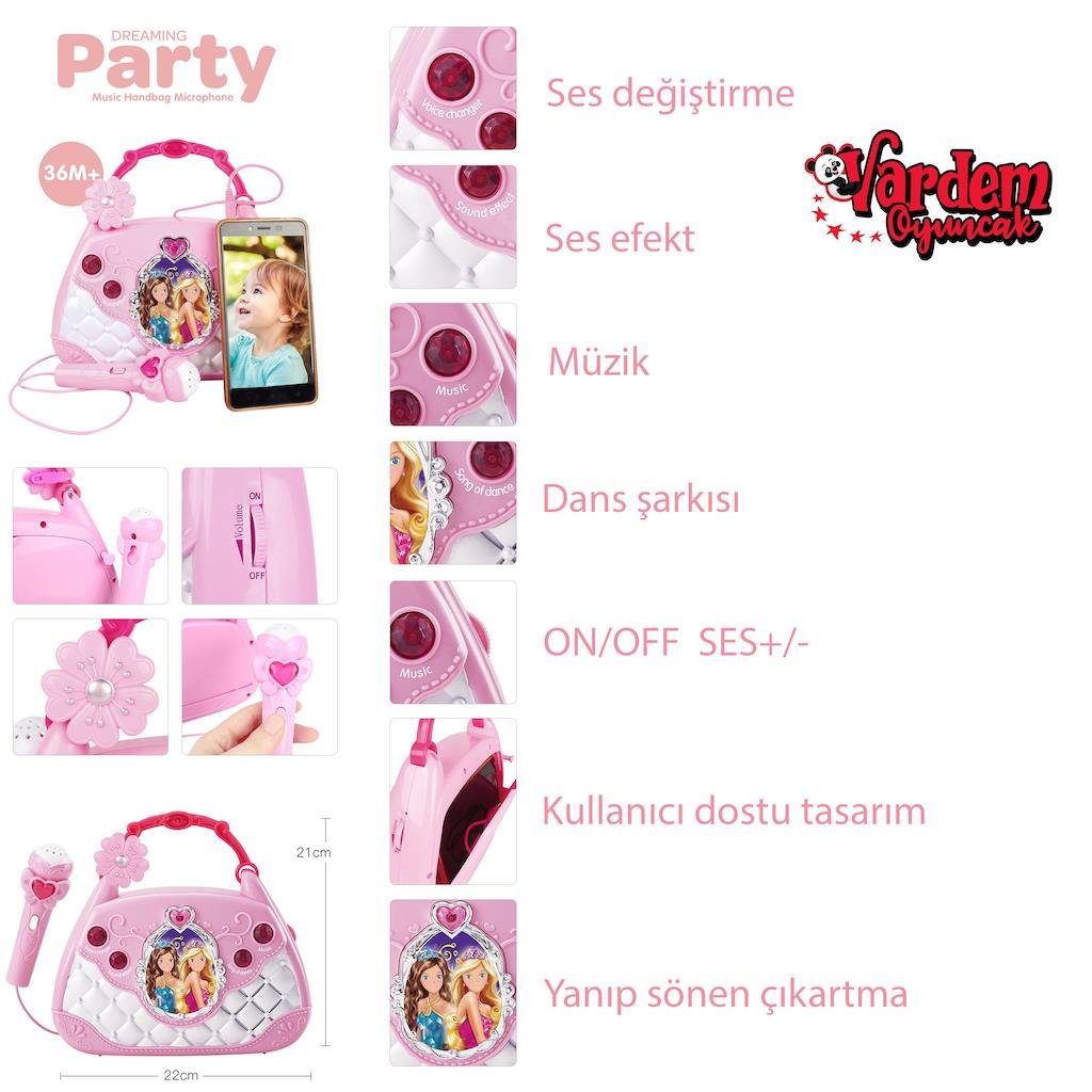 MIKROFONLU MP3 CALAR PARTI MUZIKLERI EL CANTASI Diğer BAO 1706