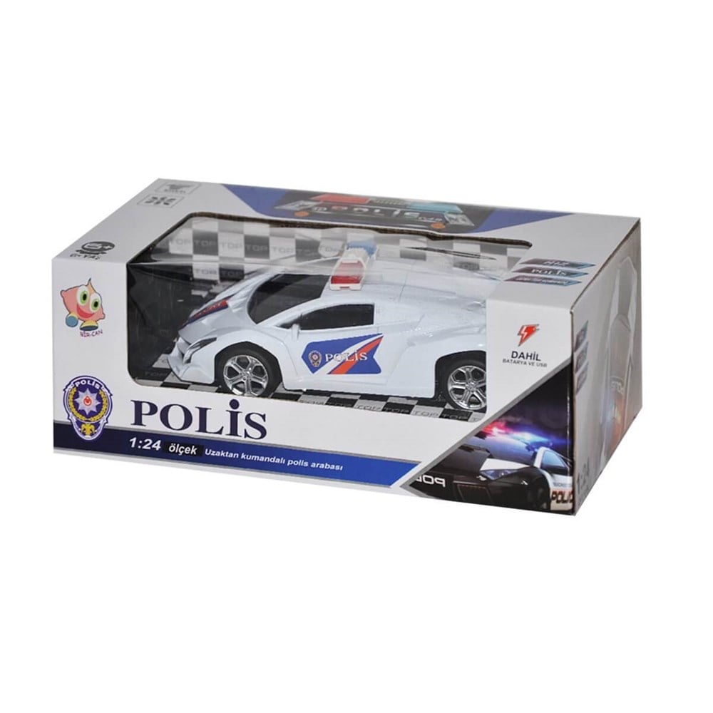 Şarjlı Polıs Arabası 1:24 Ölçek Kutulu BC 20409 J600R Diğer BC 20409 J600R