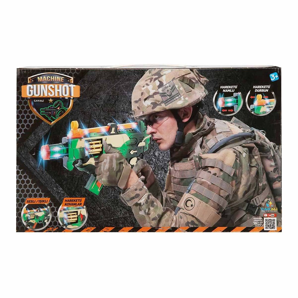 Machine Gunshot Sesli ve Işıklı Silah Diğer CNL 3802