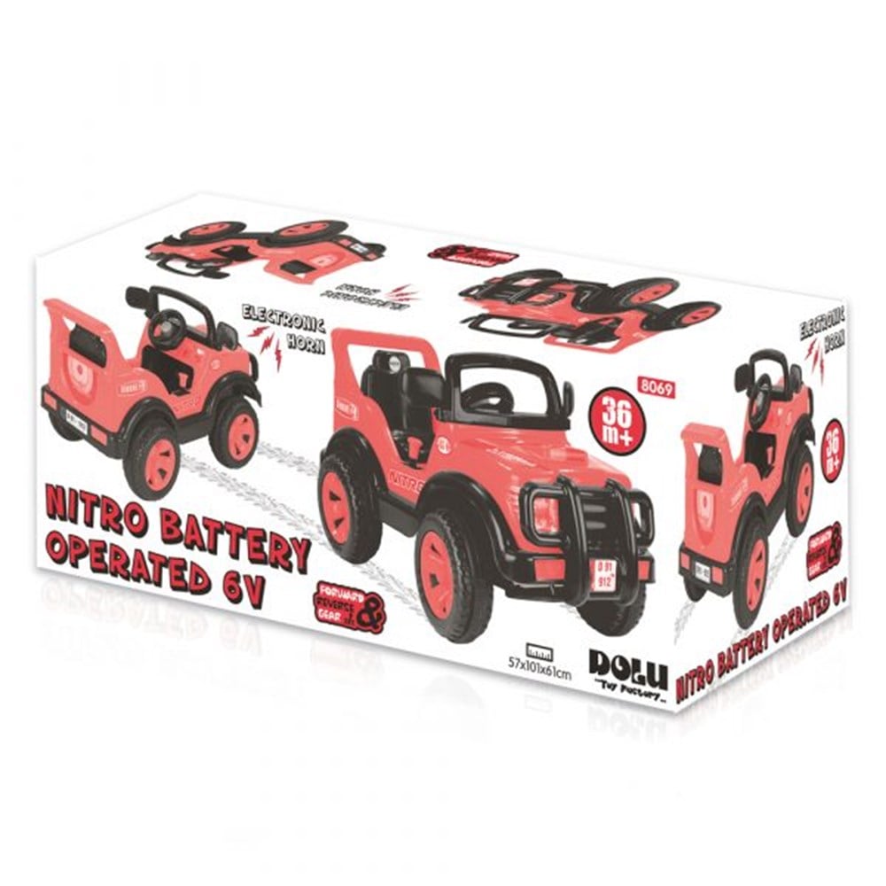 DOLU NITRO JEEP AKULU 6V KIRMIZI Diğer DL8069