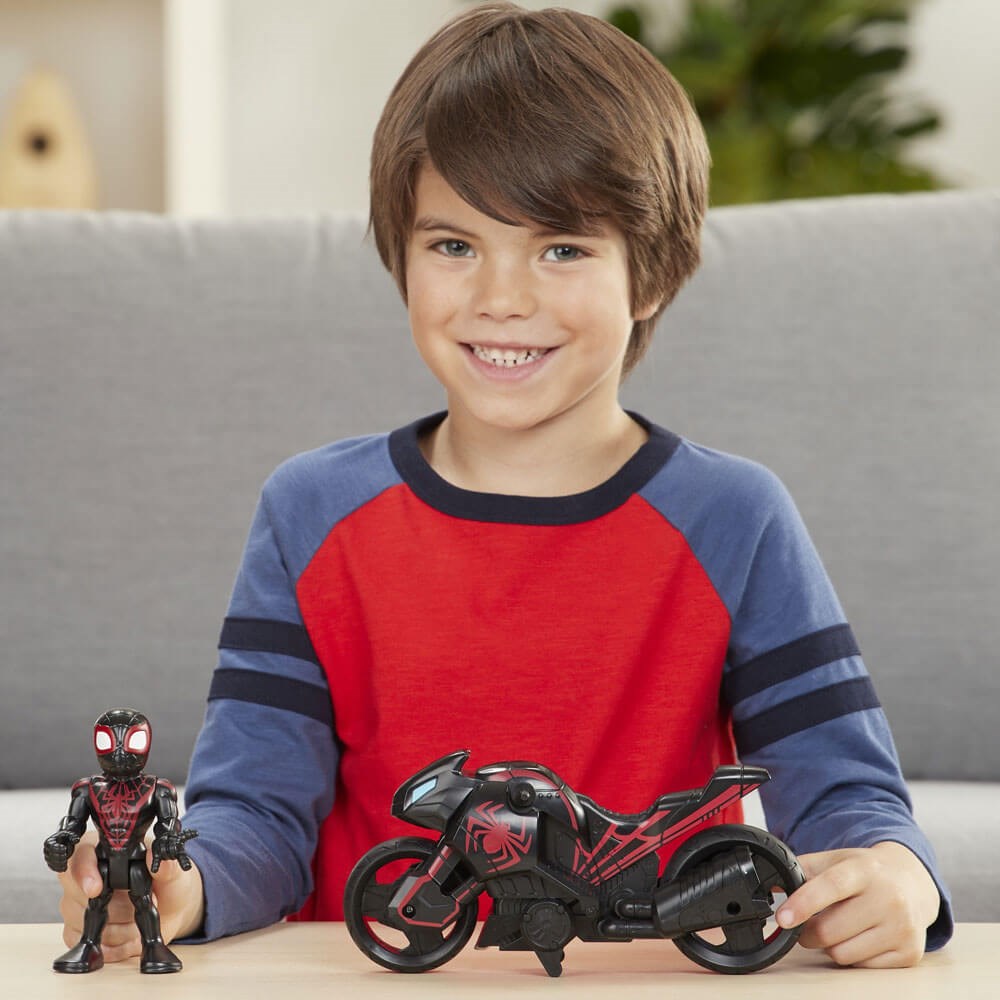 MARVEL SUPER HERO ADVENTURES MEGA FIGUR VE MOTOSIKLET KID ARACHNID E6225-E6261 Diğer E6261