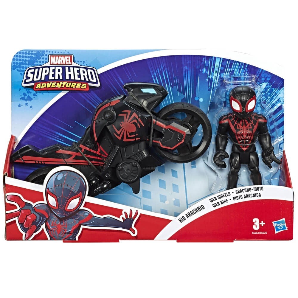 MARVEL SUPER HERO ADVENTURES MEGA FIGUR VE MOTOSIKLET KID ARACHNID E6225-E6261 Diğer E6261