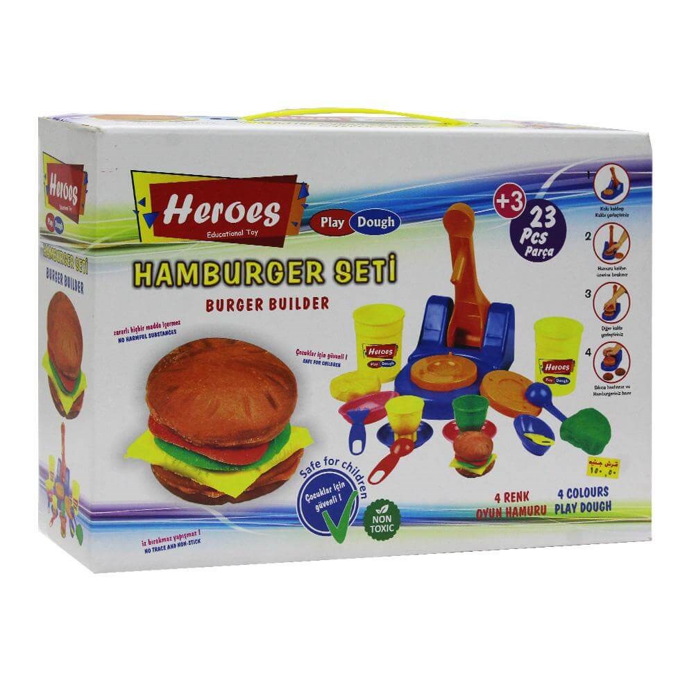 Heroes Hamburger Oyun Hamuru Seti 23 Parca Diğer ERN 538