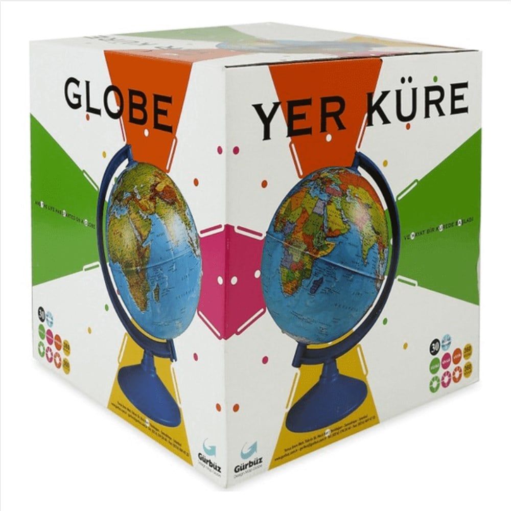 Gürbüz Işıklı Fiziki Küre 30 Cm (Fiziki+Siyasi) 41301 Diğer GRB 41301