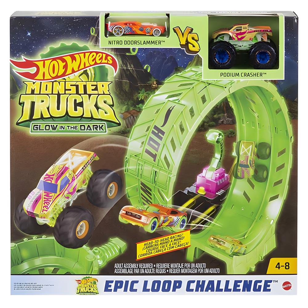 HOT WHEELS MONSTER TRUCKS KARANLIKTA PARLAYAN CEMBERDE YARIS SETI HBN02 Diğer HBN02