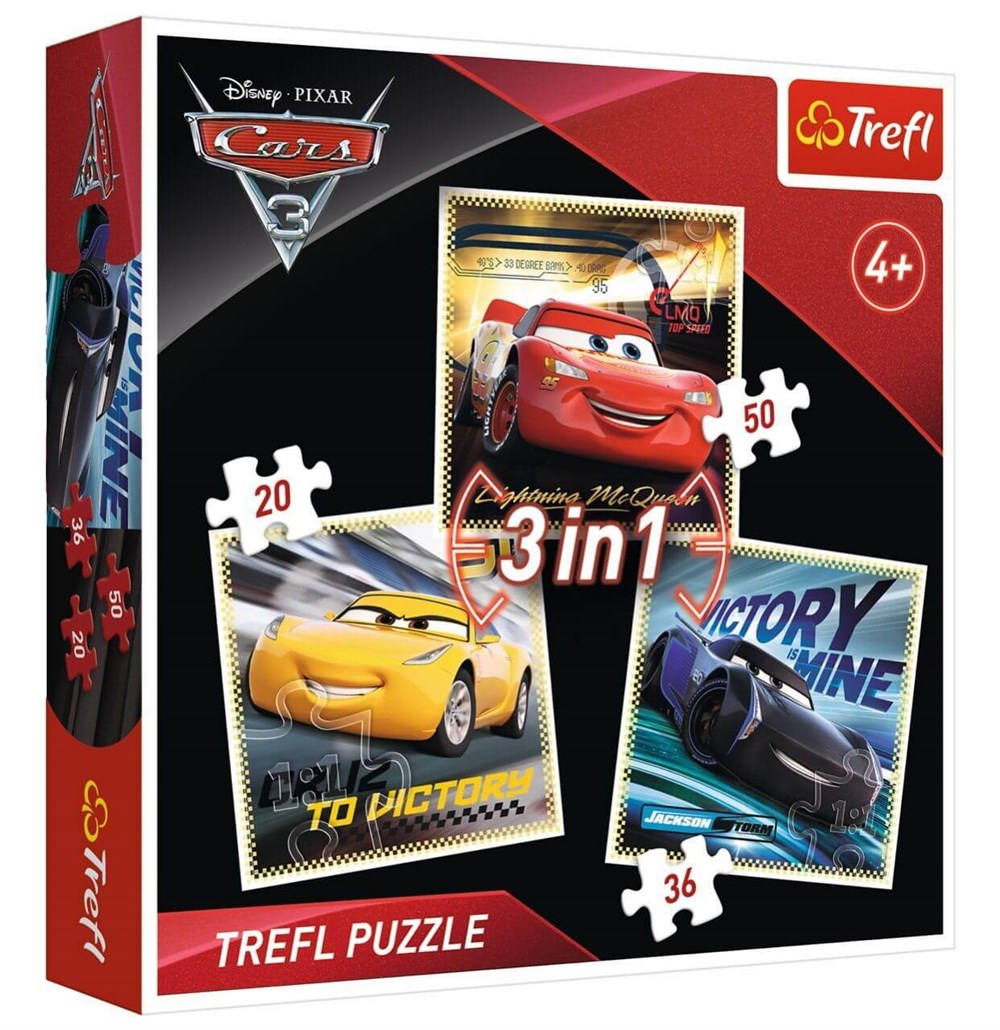Trefl 3 In 1 Disney Cars 3 Racing Puzzle Diğer HD34820