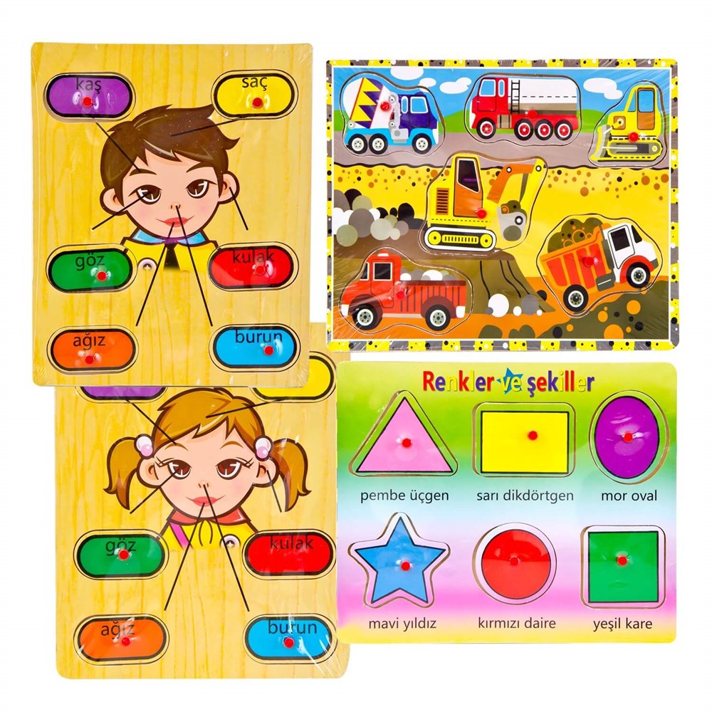 Cnm 8 Asorti Ahşap Puzzle Diğer HF PT S2 S3