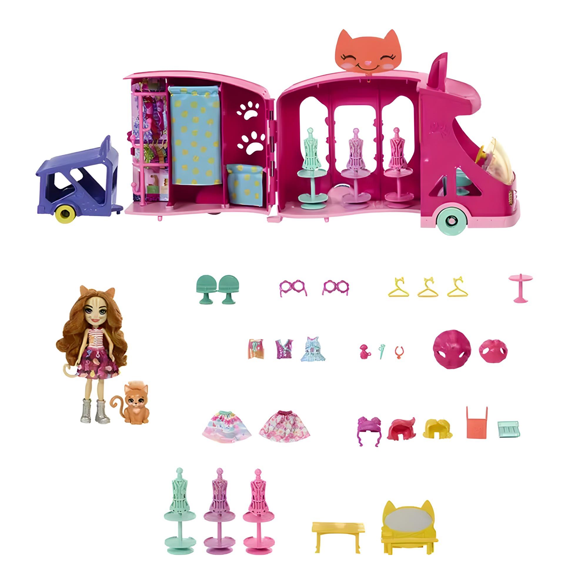 ENCHANTIMALS KEDI TEMALI MODA OTOBUSU HPB34 Diğer HPB34