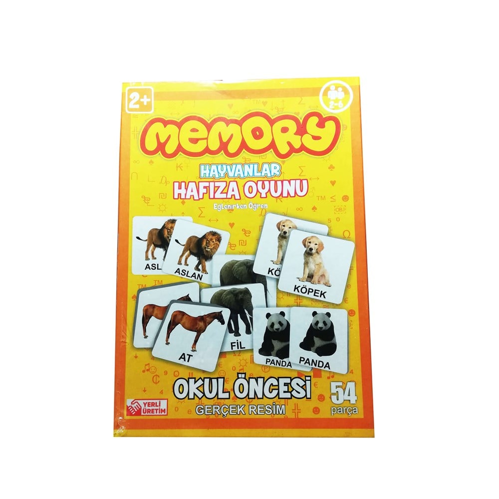 Memory Hafıza Oyunu Hayvanlar 54 Parça KZL 141 Diğer KZL 141