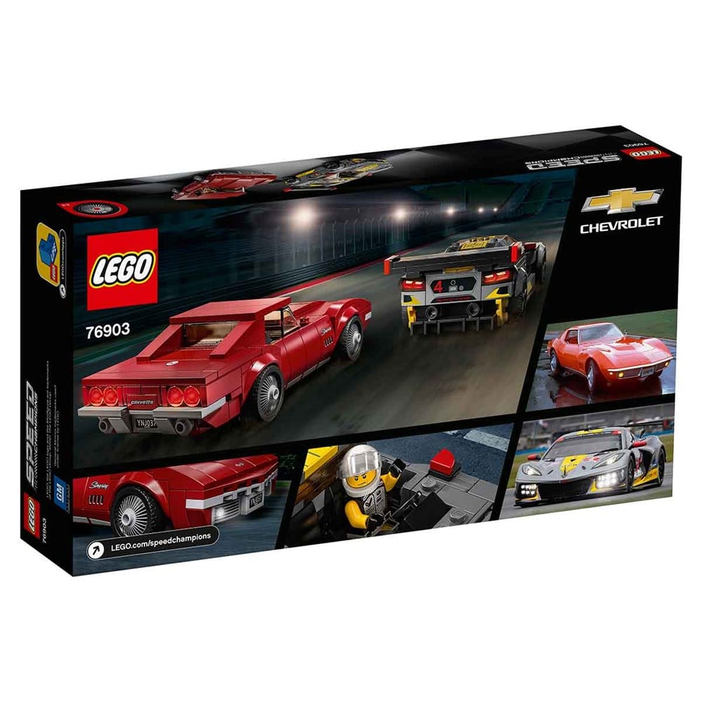 LEGO SPEED CHAMPIONS CHEVROLET CHAMPIONS C8.R YARIS ARABASI VE 1968 CHEVROLET CORVETTE 76903 Diğer LSR76903