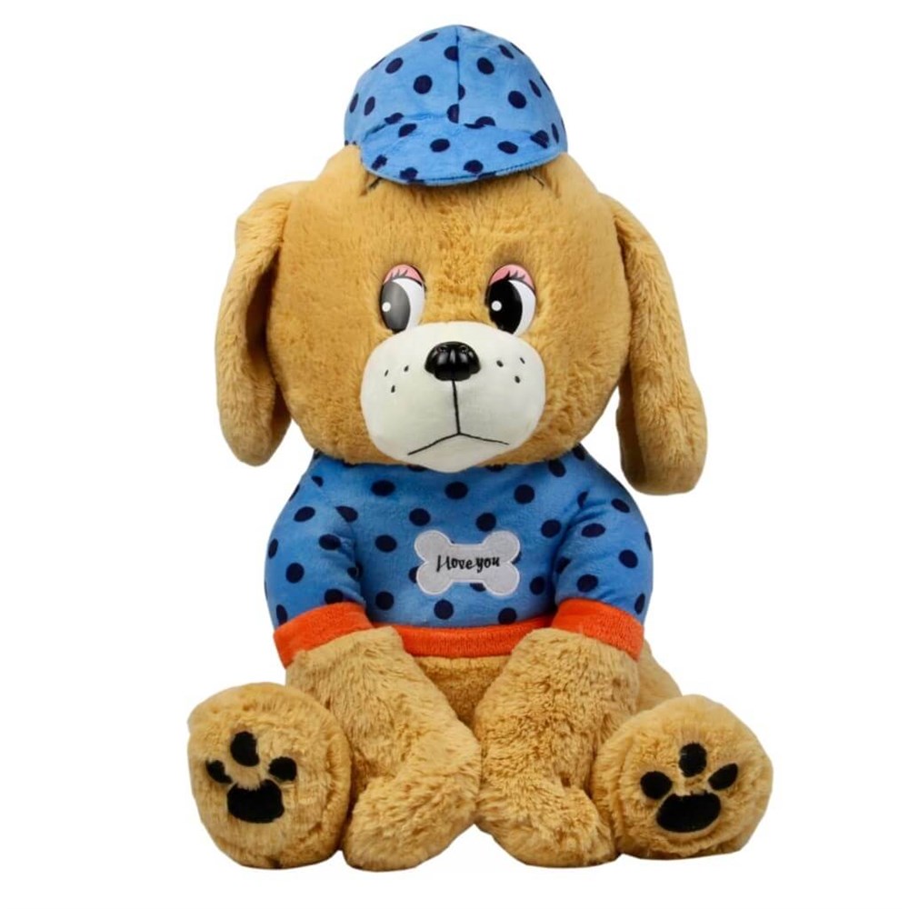Peluş 16 Inch Oturan Köpek (Tişörtlü) PJH12204 16 Diğer PJH12204 16