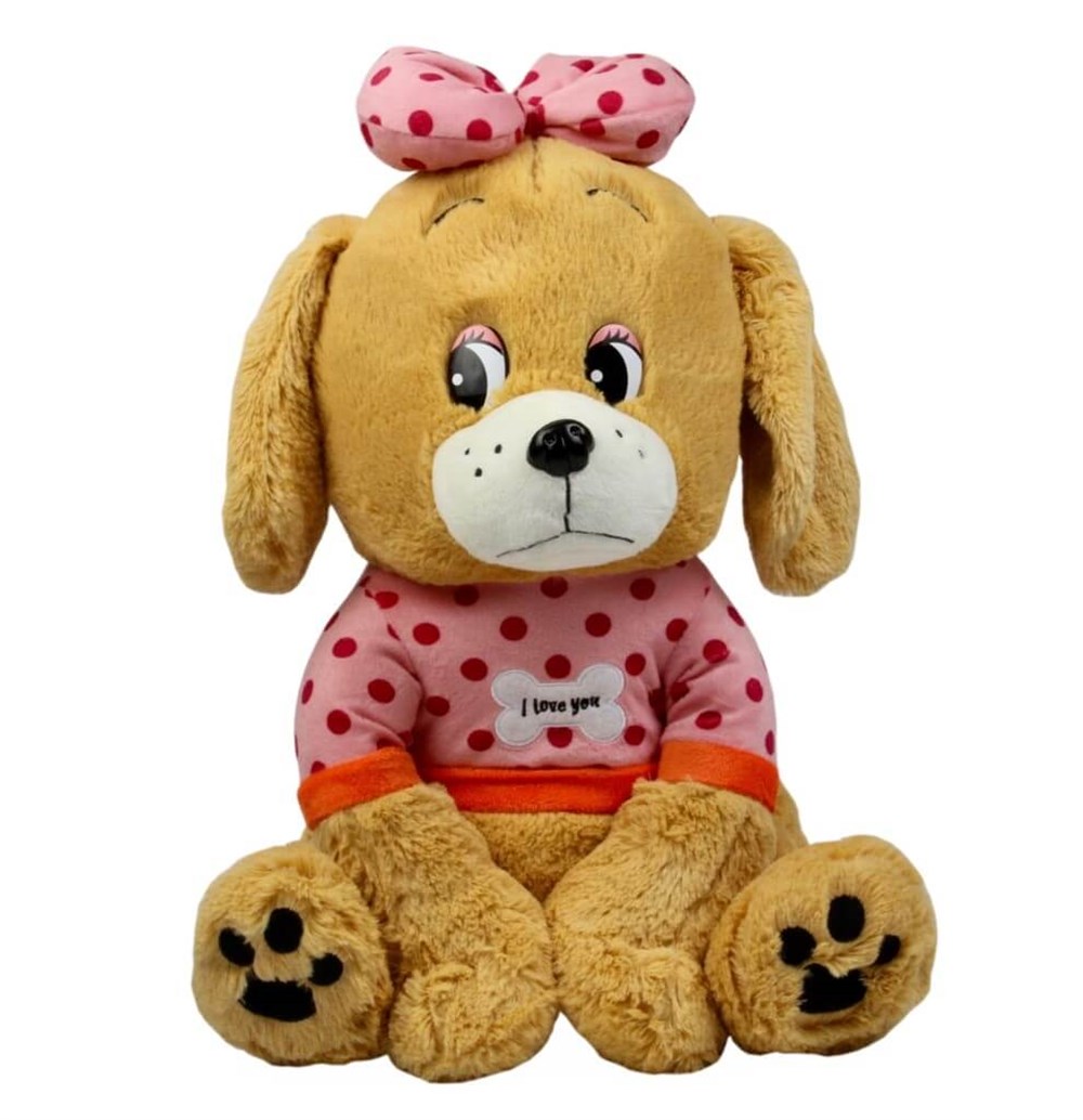 Peluş 16 Inch Oturan Köpek (Tişörtlü) PJH12204 16 Diğer PJH12204 16
