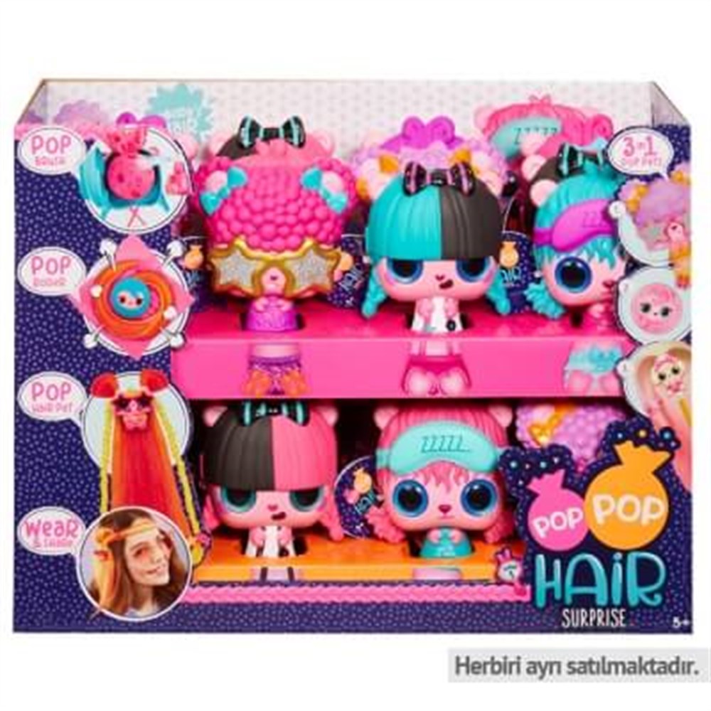 Pop Pop Fırlayan Saçlar 3U 1 Arada Ppa01000 Diğer PPA01000