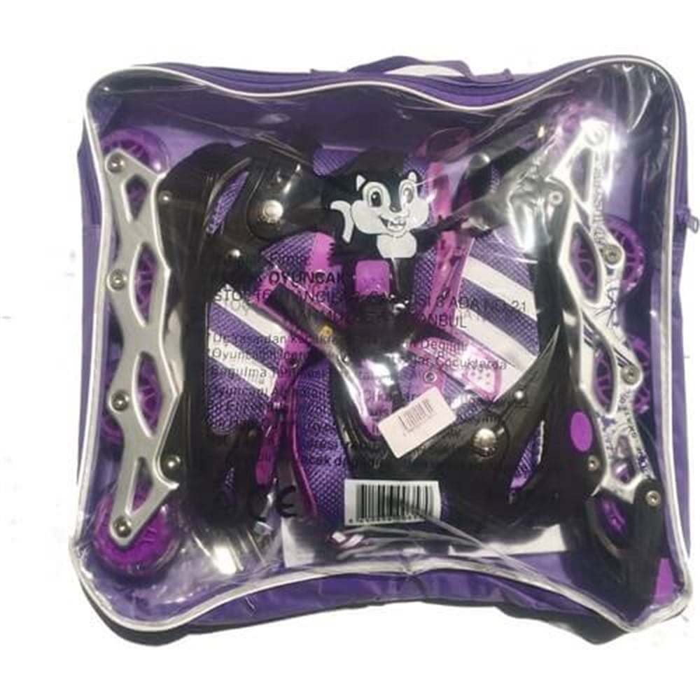 Ayarlanabilir Işıklı Silikon Tekerlekli Paten 34-38 Mor Diğer PSF H8136 3 M M