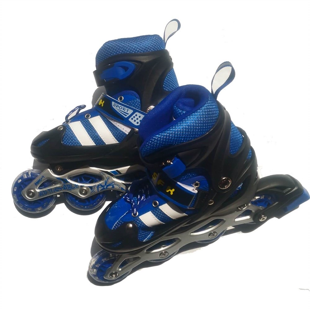 Ayarlanabilir Işıklı Silikon Tekerlekli Paten 34-38 Mavi Diğer PSF H8136 3 M MV