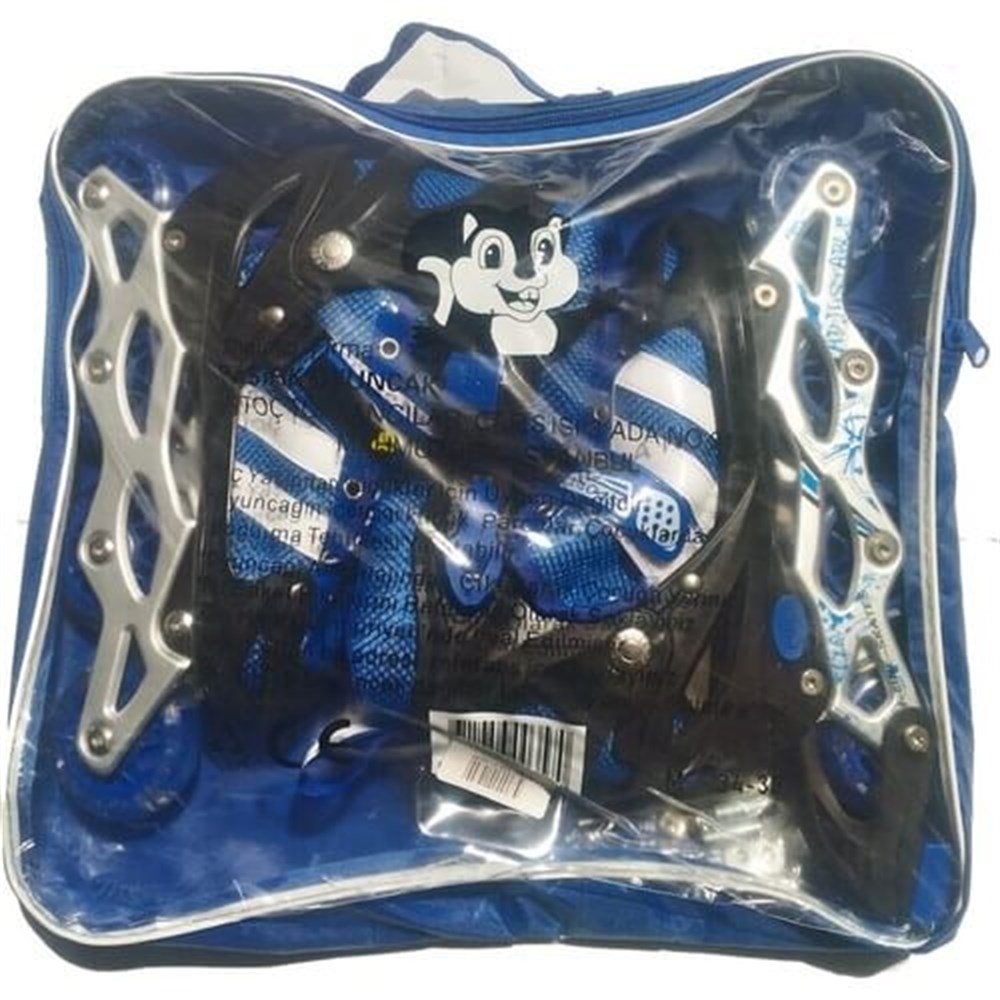 Ayarlanabilir Işıklı Silikon Tekerlekli Paten 29-33 Mavi Diğer PSF H8136 3 S MV