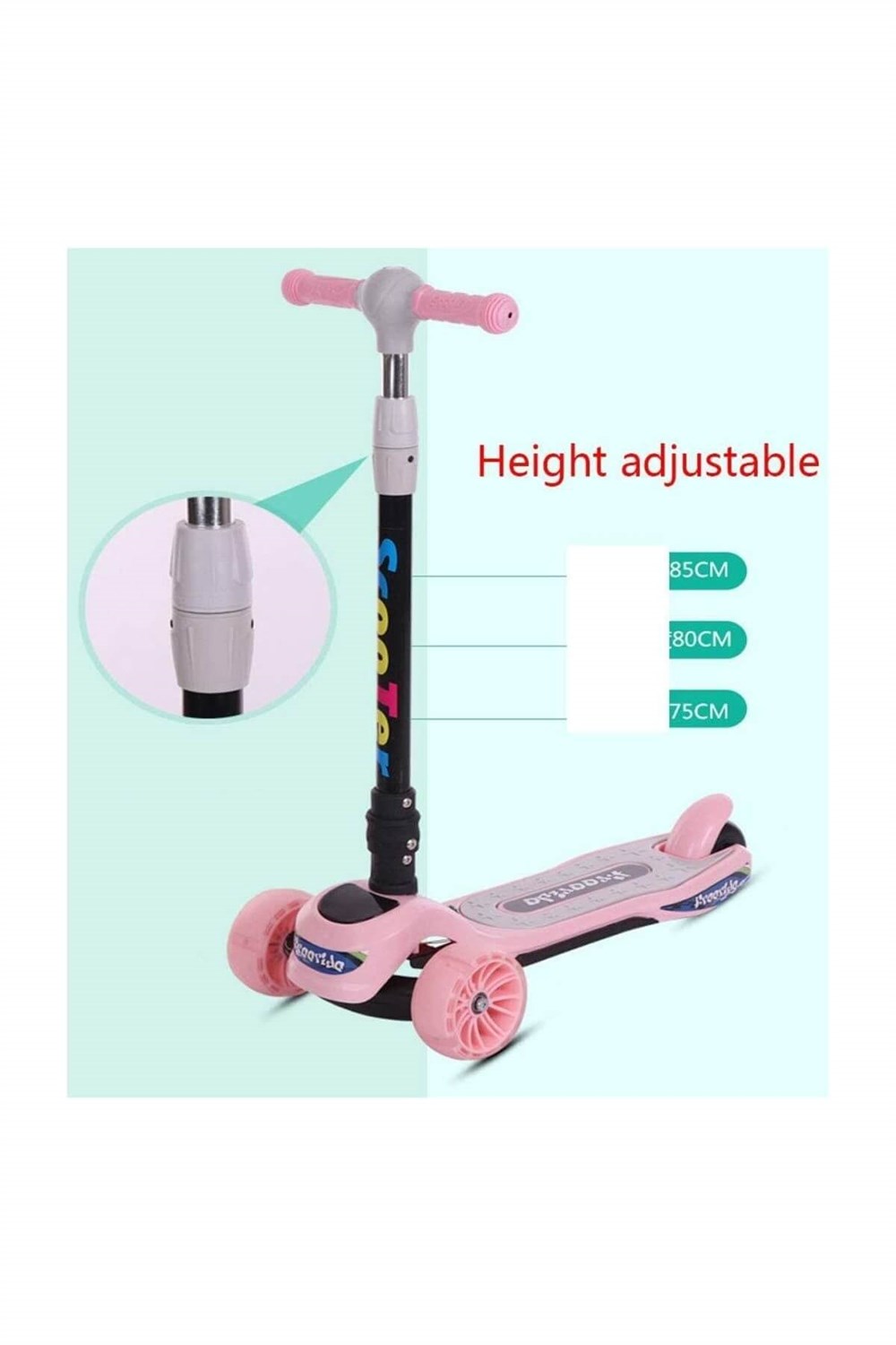 ISIKLI MUZIKLI SCOOTER PEMBE Diğer PSF519 P