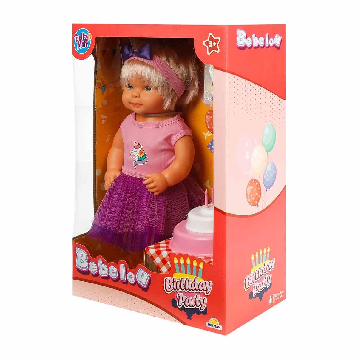 Bebelou Doğum Günü Bebeği 40 cm Mor Diğer S00040021 M