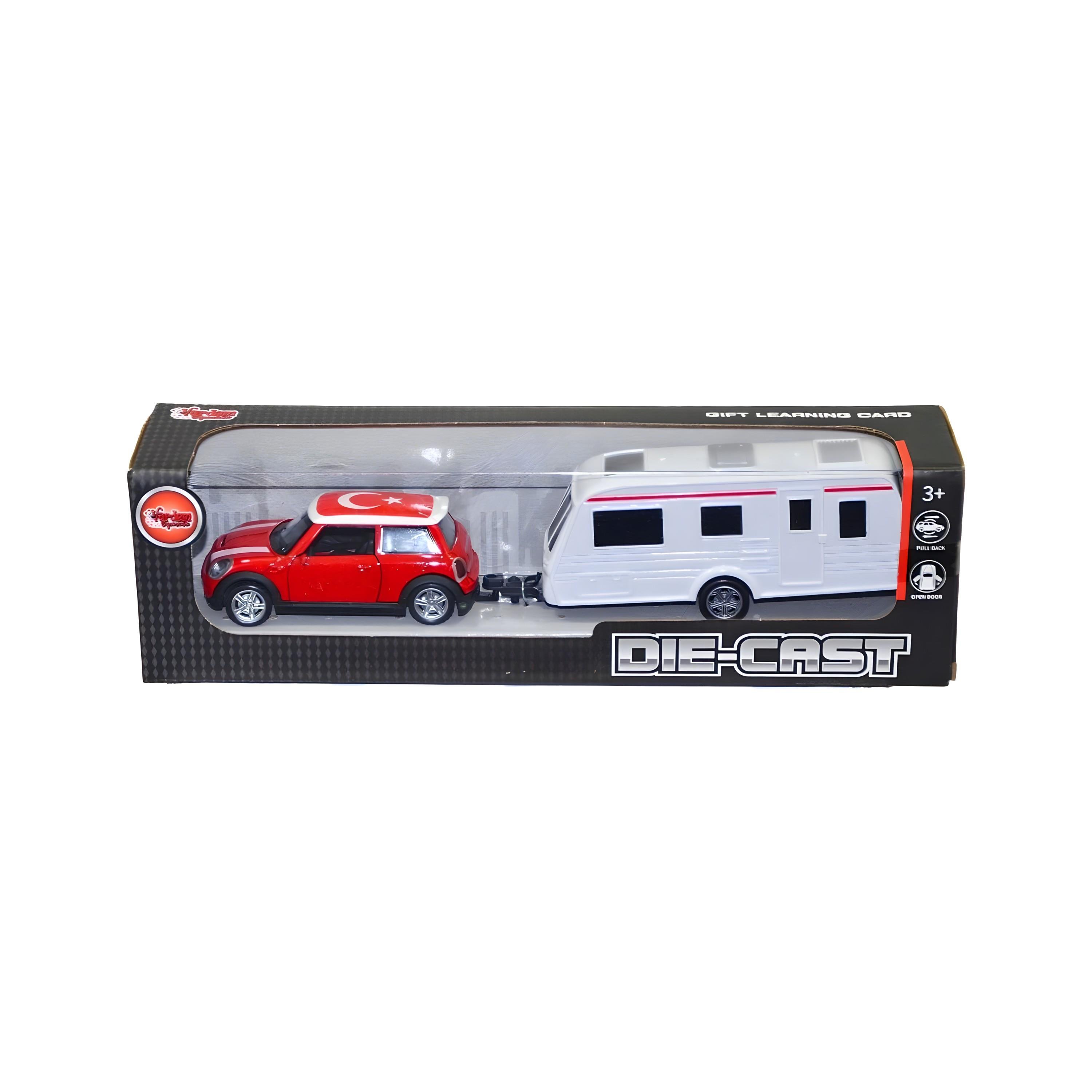 KUTULU KARAVAN CEKEN DIE-CAST MINI ARABA Diğer XFD1003
