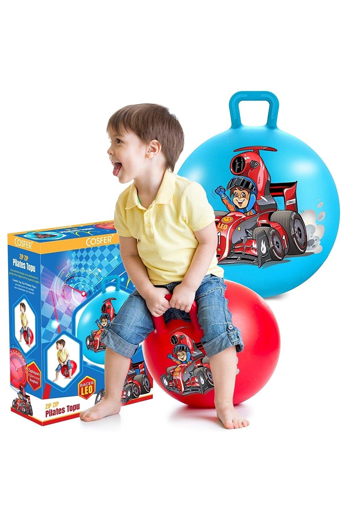 Zıplama Top Kutulu Pompalı Mavi Diğer ZIP0662