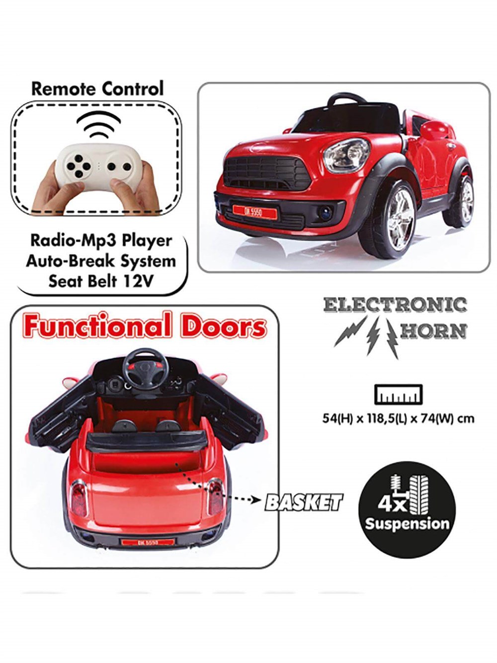 Dolu Dakar 12V Uzaktan Kumandalı Akülü Araba Dolu DL 8091