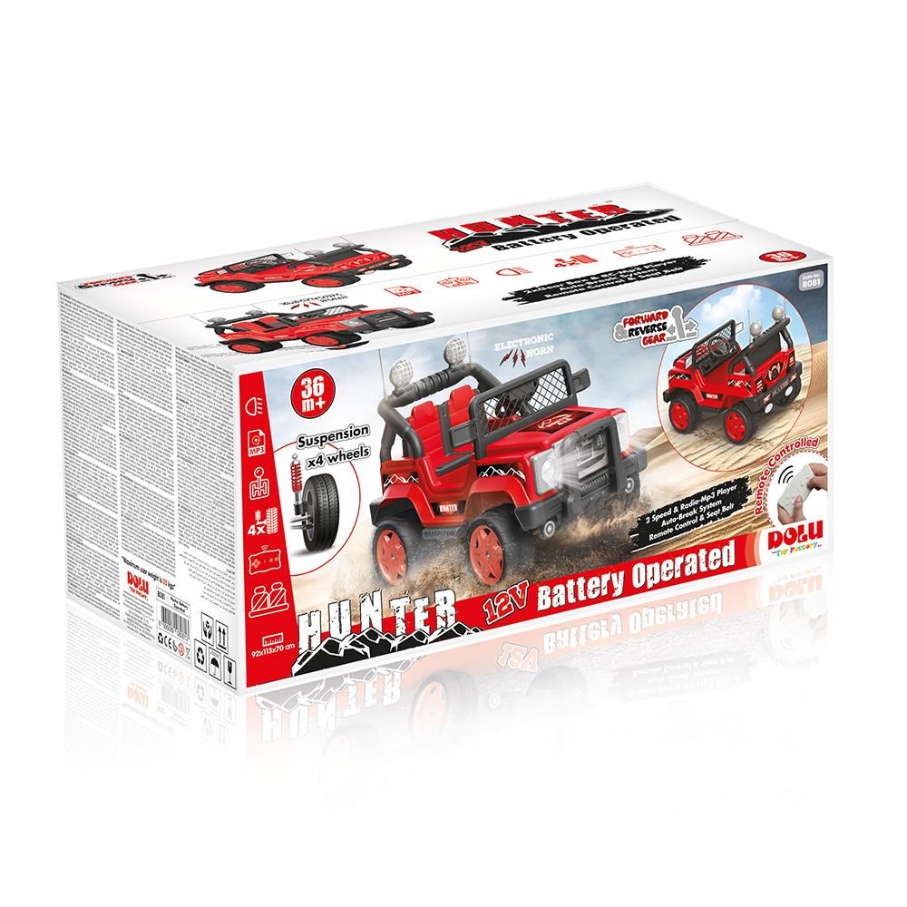 Dolu Hunter 12V Uzaktan Kumandalı MP3 Playerlı Akülü Jeep Dolu DL8081