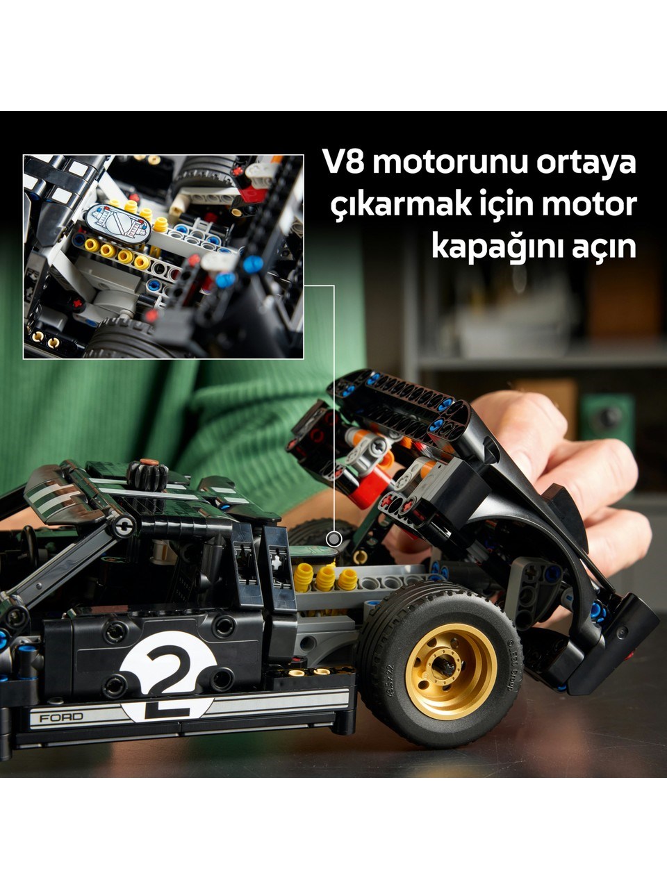 LEGO Technic 1966 Ford GT40 MKII Yarış Arabası 42223 Lego LMT42223