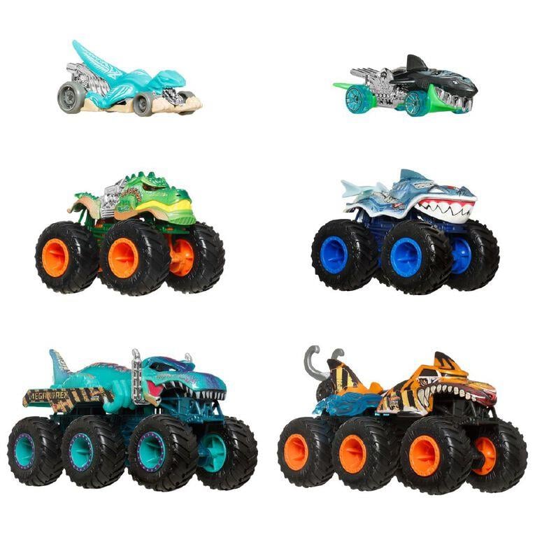 HOT WHEELS MONSTER TRUCKS SHARKS VS DINOS VEHICLE MULTIPACK JGD68 Diğer JGD68