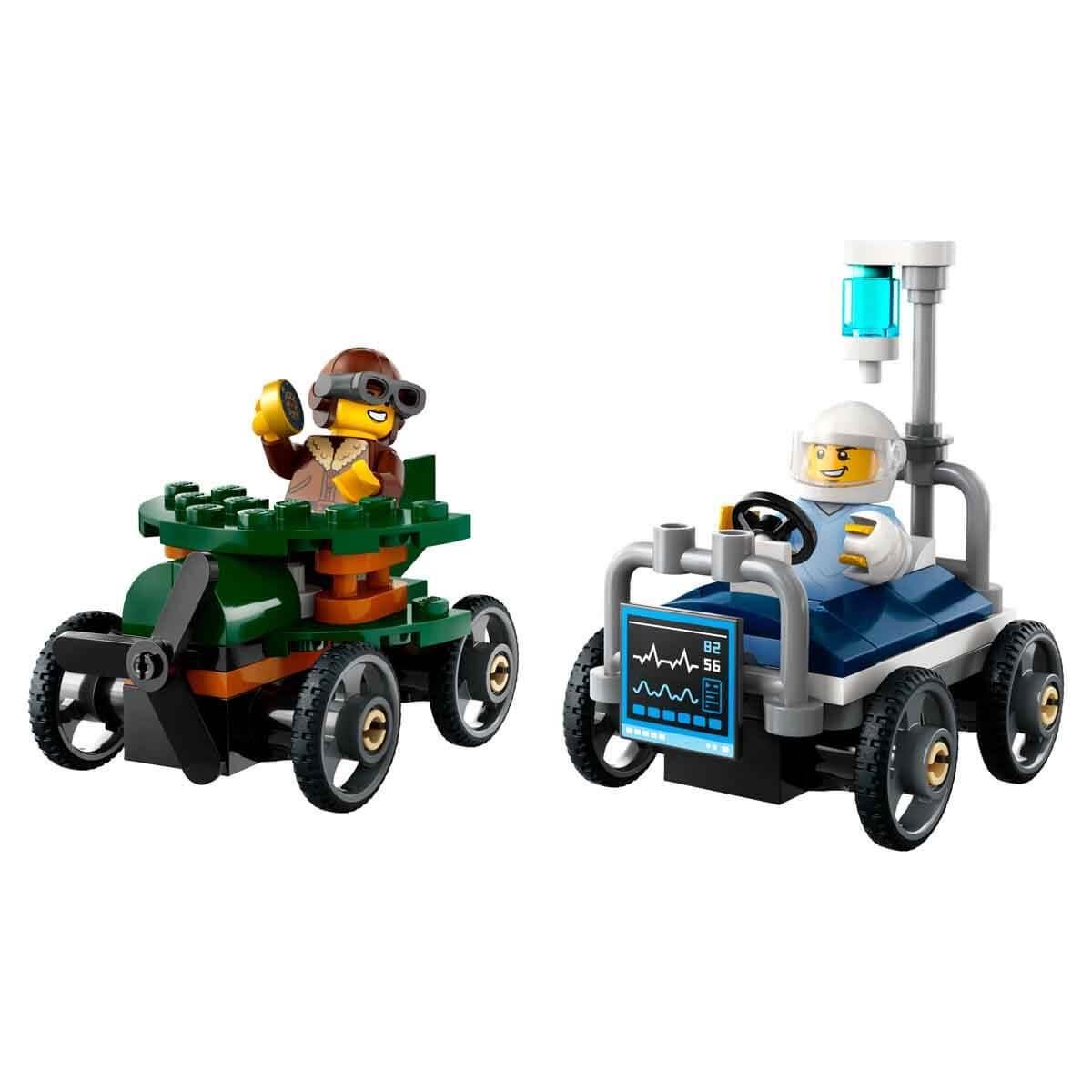LEGO CITY UCAK HASTANE YATAGINA KARSI YARIS ARABASI PAKETI 60459 Diğer LSC60459