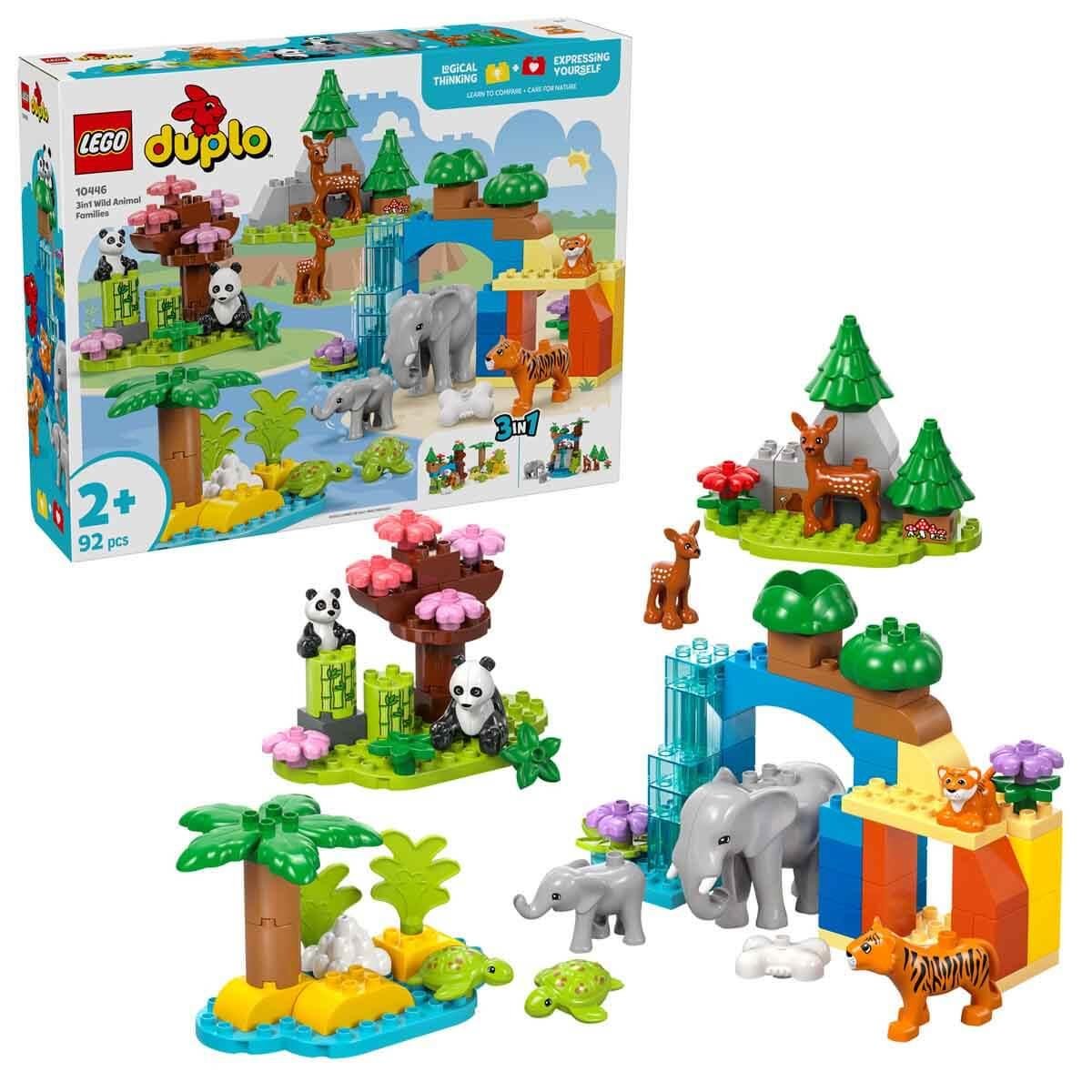 LEGO DUPLO KASABASI 3’U 1 ARADA VAHSI HAYVAN AILELERI 10446 Diğer LED10446