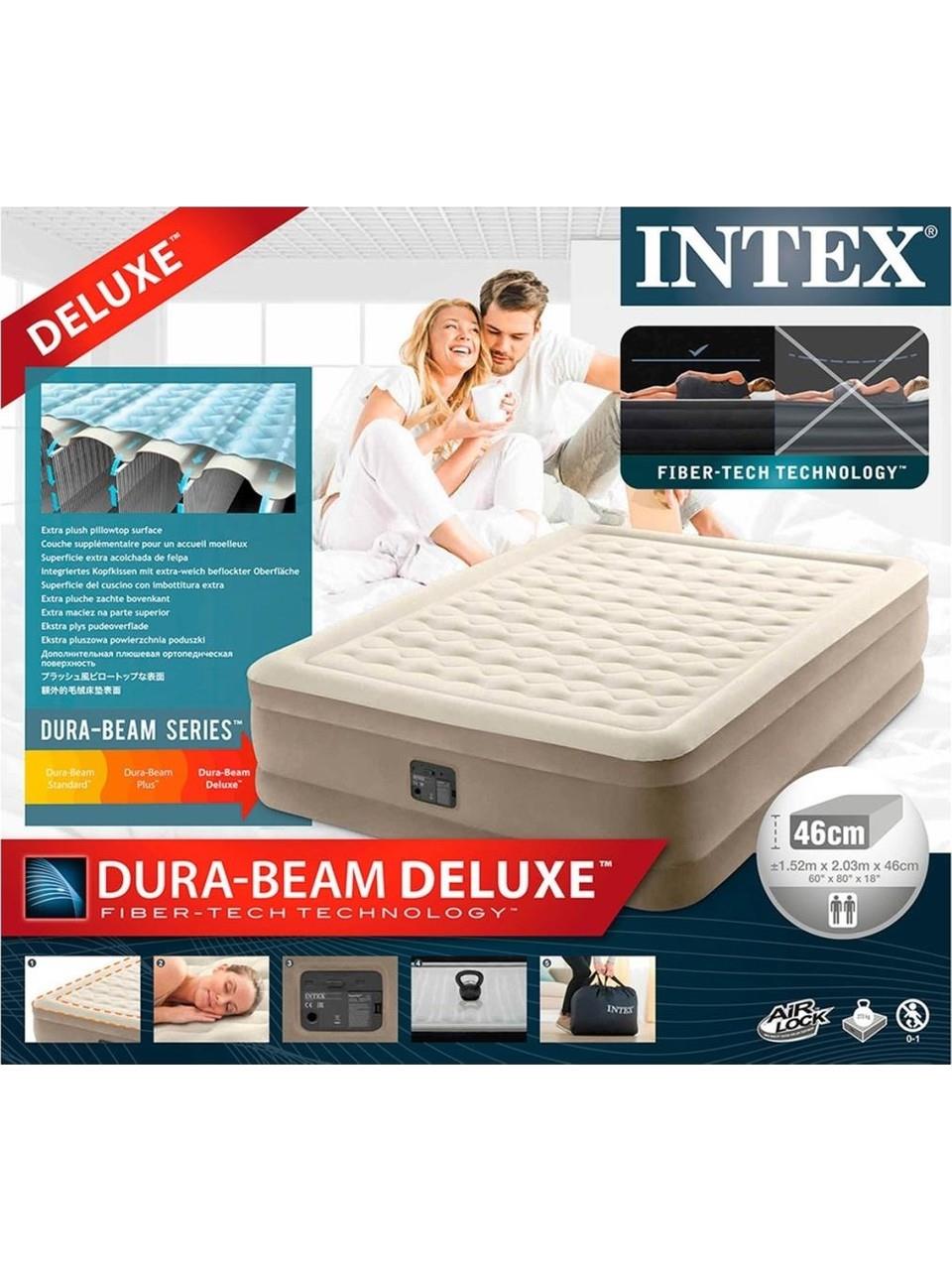 INTEX ELEKTRIKLI QUEEN ULTRA FIBER-TECH YATAK 152X203X46 CM 64428 Diğer IKY64428