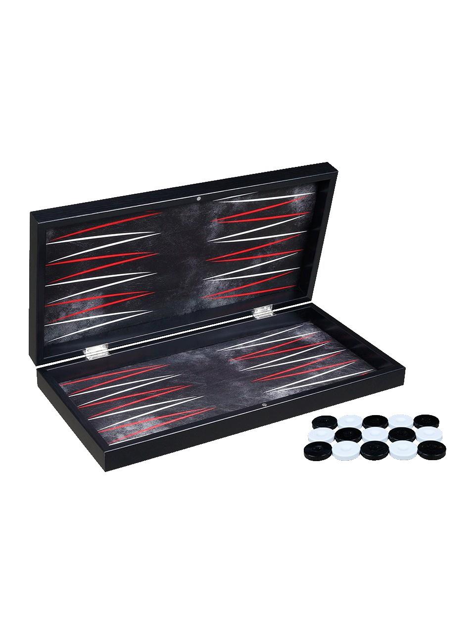 Classic Leather Royal Black Tavla KS Games T97