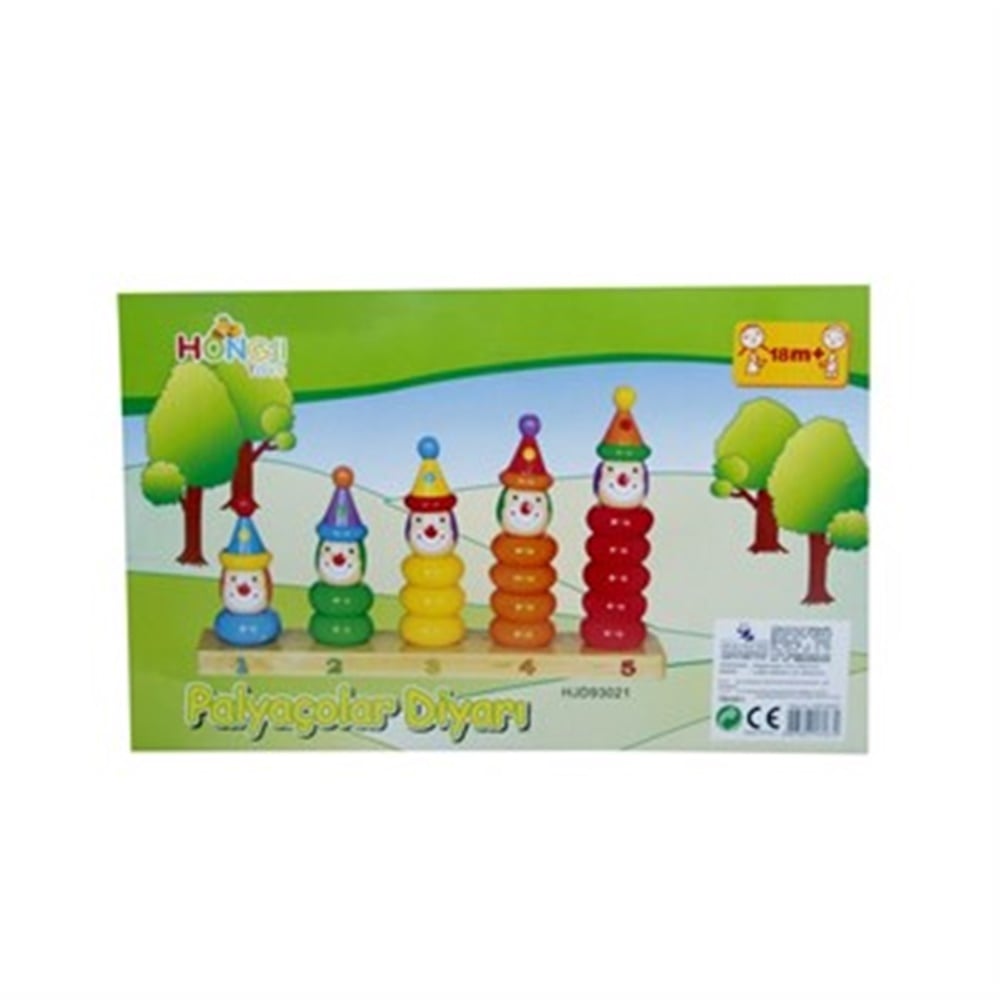 EĞİTİCİ AHŞAP 5Lİ PALYAÇO