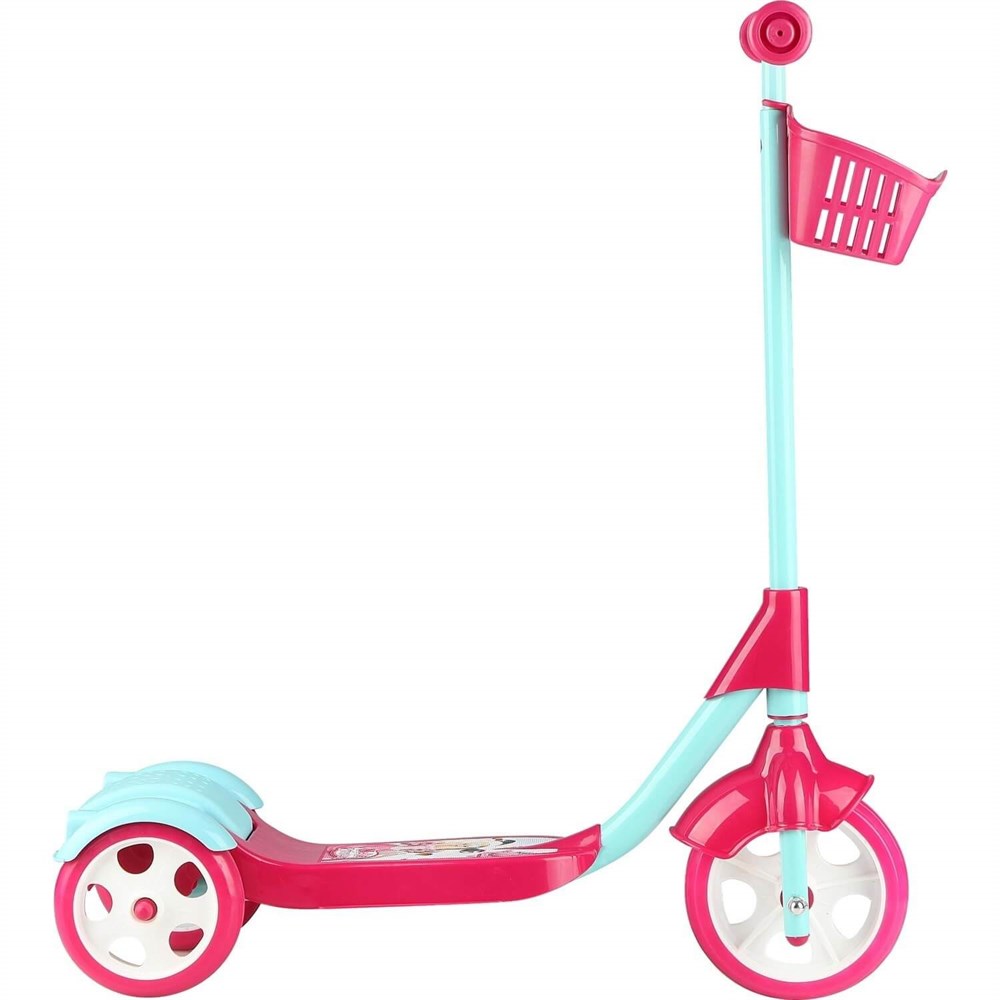 Erdem 3 Tekerlekli Frenlı Sepetli Nellie Pembe Scooter Erdem Oyuncak ERD ESC11E