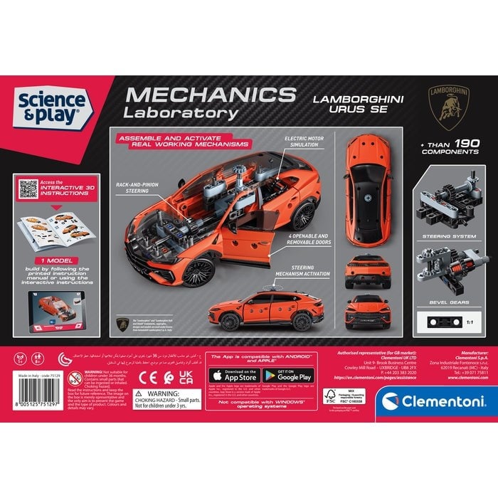 Clementoni Mekanik Laboratuvarı Lamborghini Urus SUV 75129 Clementoni CLE 75129
