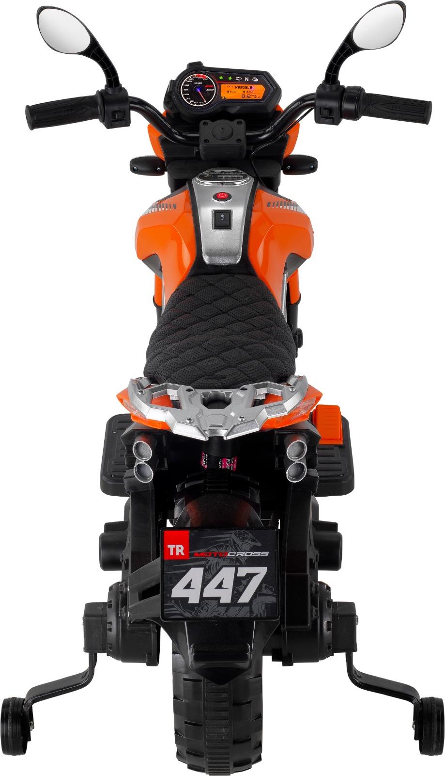 BABYHOPE 447 MOTOCROSS AKULU MOTORSIKLET 12V TURUNCU Diğer 447 MTCRSS T