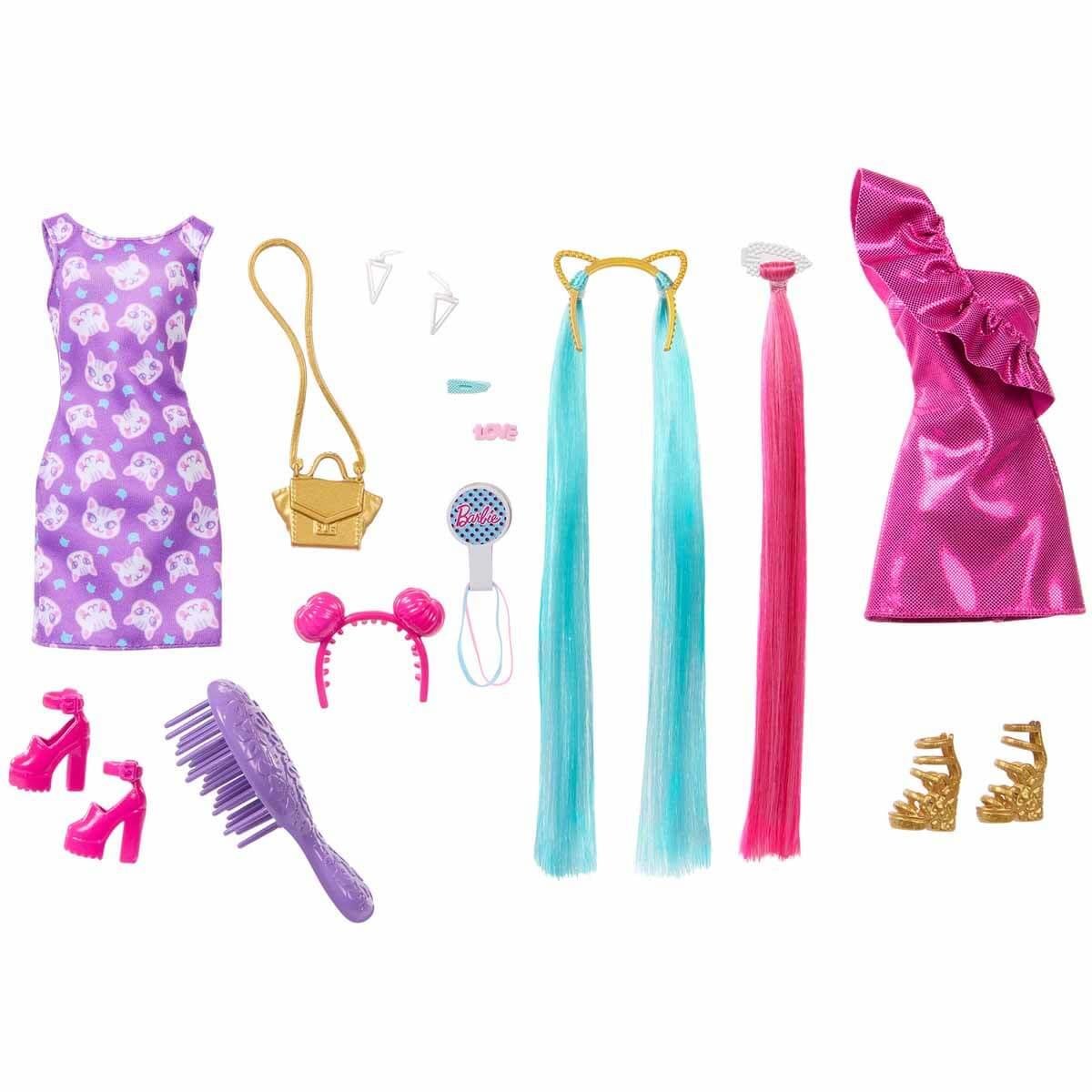 Barbie Upuzun Muhteşem Saçlı Bebekler Pembe Saçlı Bebek JDC85 Barbie JDC85