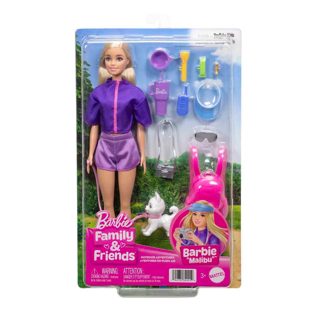 BARBIE MALIBU BEBEK VE AKSESUAR SETI JJV59 Diğer JJV59