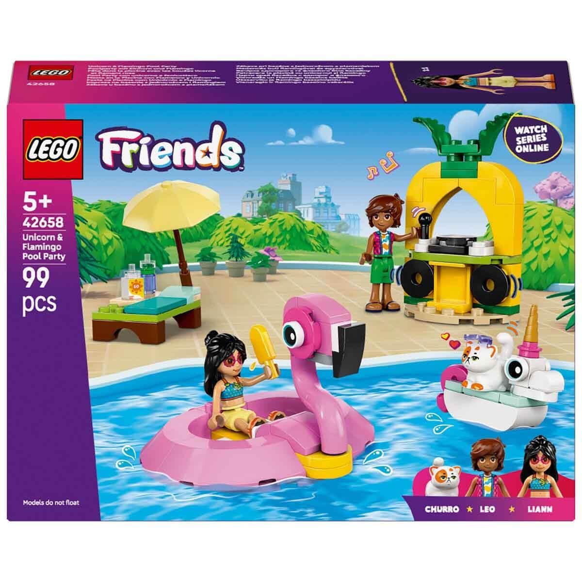 LEGO Friends Tek Boynuzlu At ve Flamingo Havuz Partisi 42658 Lego LGF42658