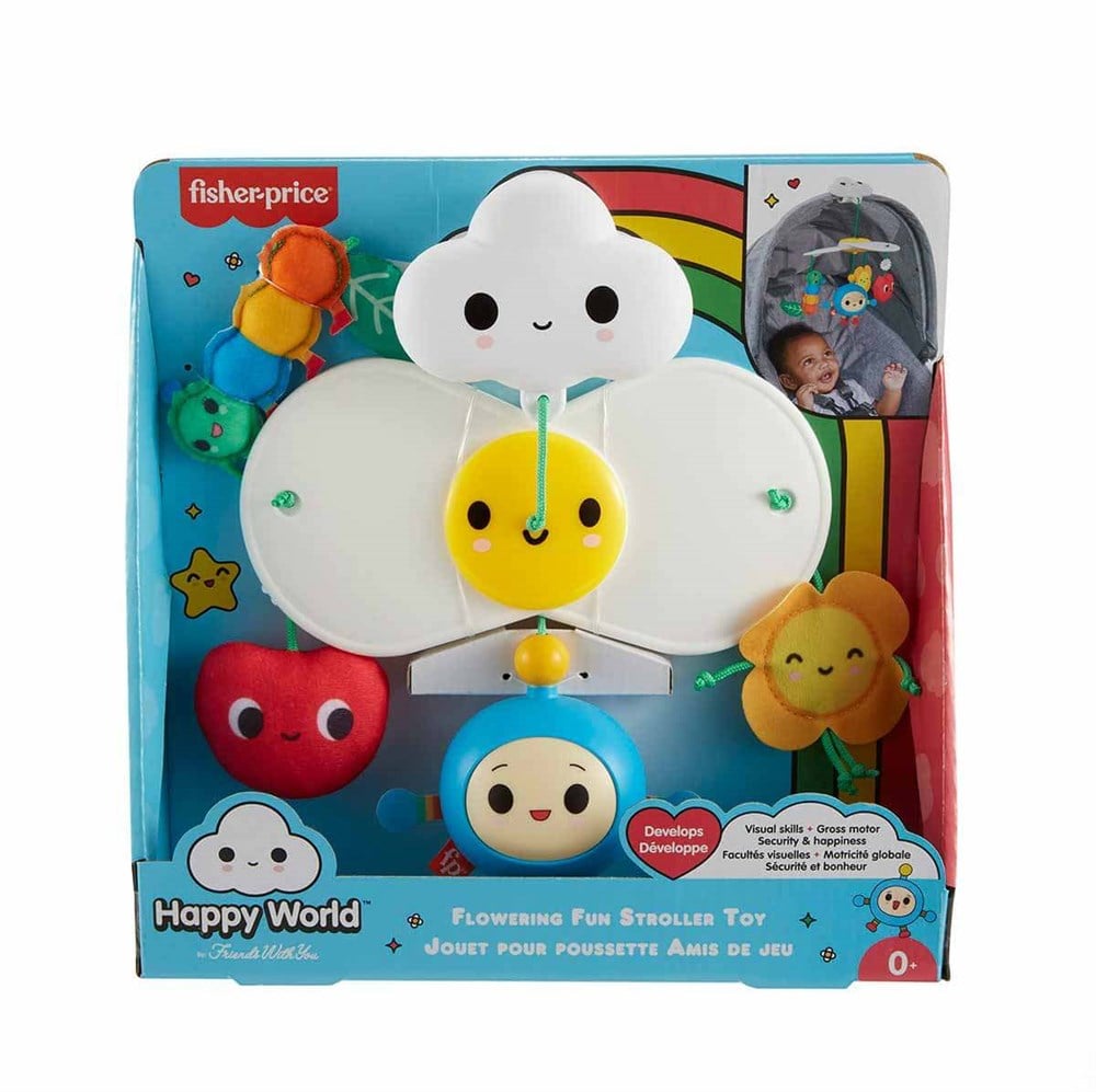 Fisher Price Mutlu Dünya Eğlenceli Bebek Arabası Oyuncağı HBW13 Fisher Price HBW13