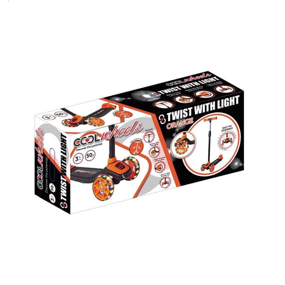 Cool Wheels Twist Led Işıklı 3 Tekerlekli Scooter Turuncu Furkan FR58918