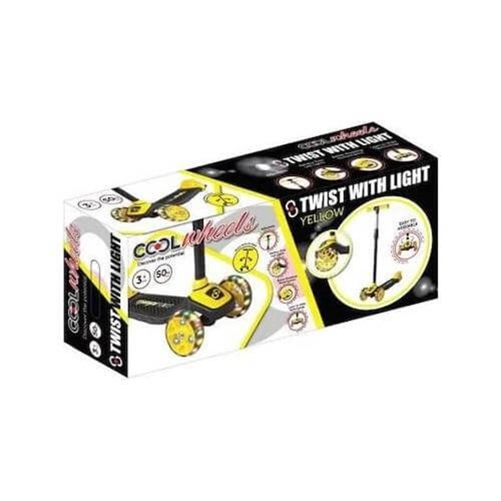 Cool Wheels Twist Led Işıklı 3 Tekerlekli Scooter Sarı Furkan FR58925
