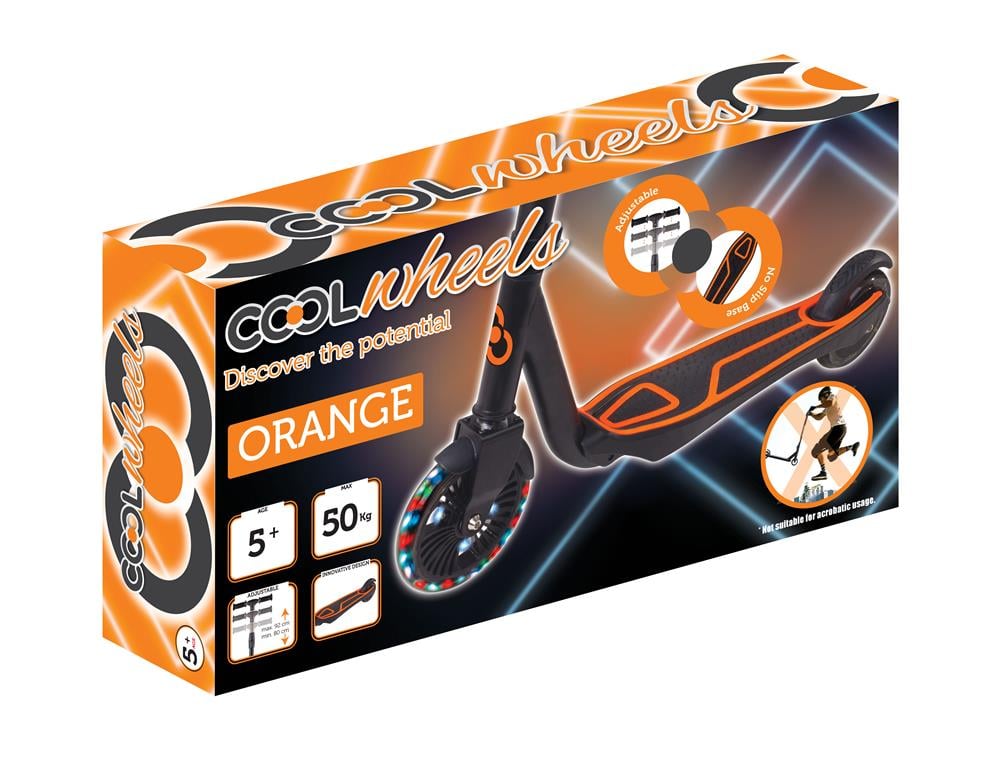 Cool Wheels 2 Tekerlekli Işıklı Scooter 5+ Yaş Turuncu Furkan FR58932