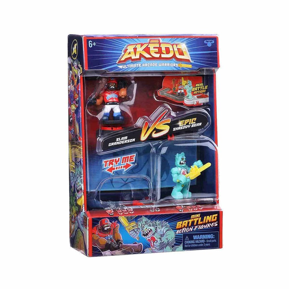 Akedo İkili Figür Paketi S1 - Slam Granderson vs Shreddy Bear 14256 Giochi Preziosi AKE01000 14256