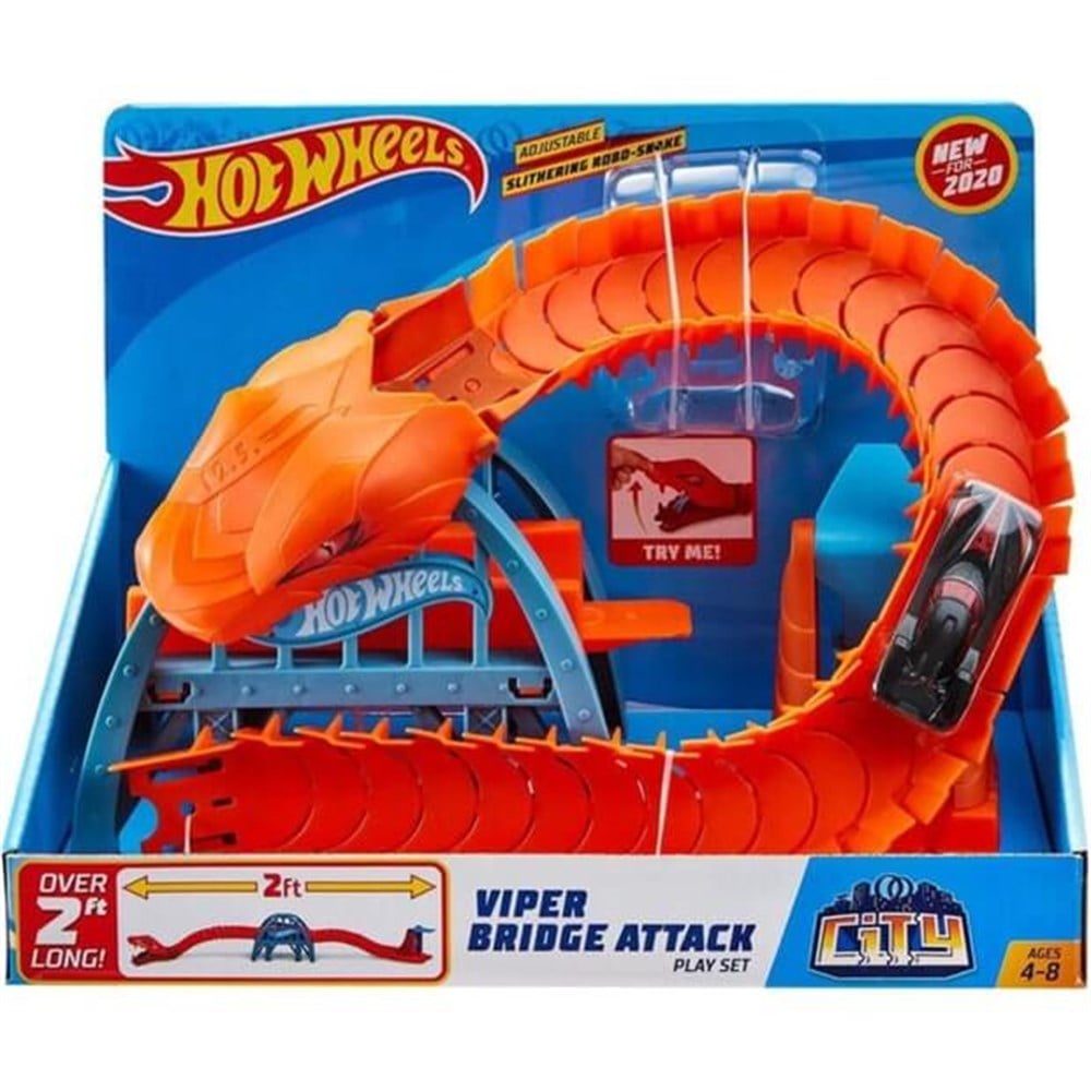Hot Wheels Şehir Macerası Oyun Setleri Yılanlı Köprü Saldırısı FNB05-GJK88 Hot Wheels GJK88