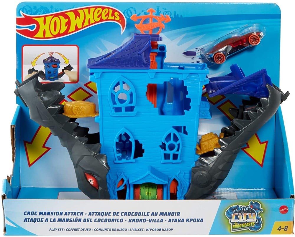 Hot Wheels Şehirde Yaratık Macerası Timsah Yuvası FNB05-GJK91 Hot Wheels GJK91